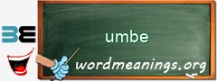 WordMeaning blackboard for umbe